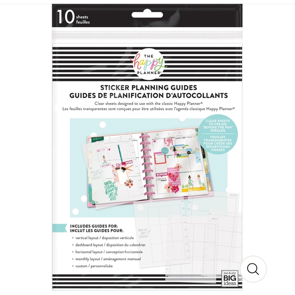 The Happy Planner Classic clear Stickers Planning Guide